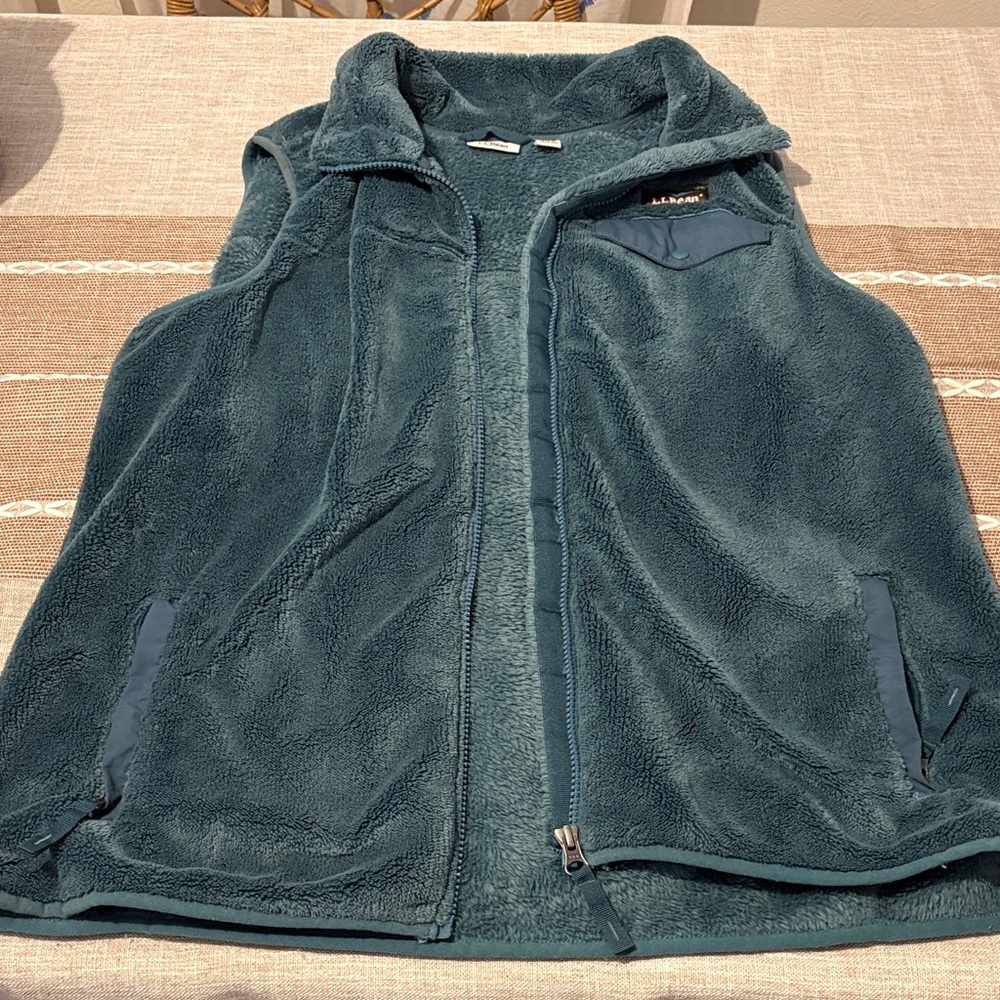 Ladies  Plush Fleece Vest - Dark Teal